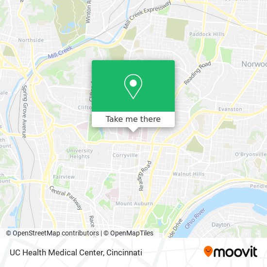 UC Health Medical Center map