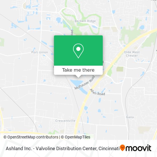 Mapa de Ashland Inc. - Valvoline Distribution Center