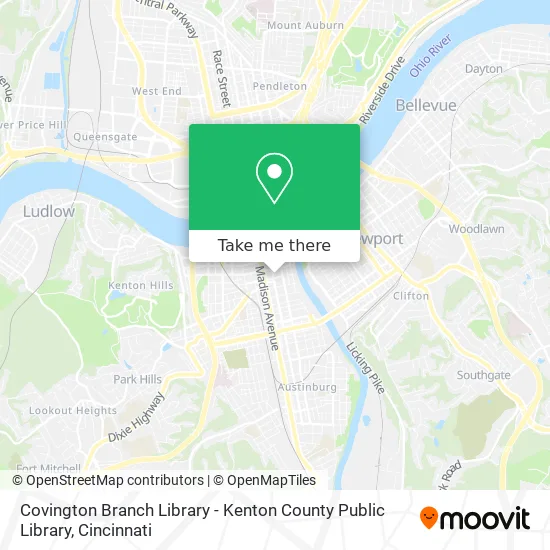 Covington Branch Library - Kenton County Public Library map