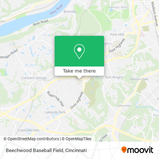 Mapa de Beechwood Baseball Field
