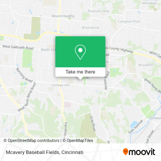 Mcavery Baseball Fields map