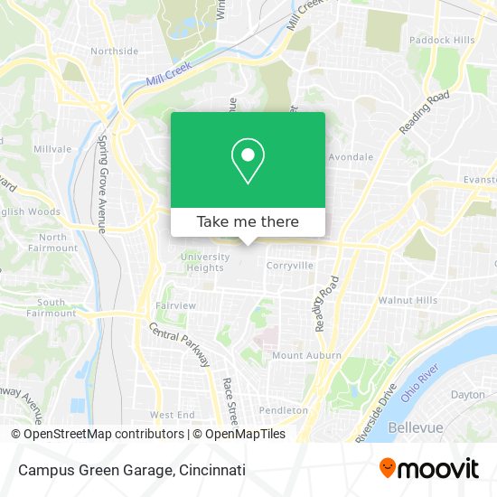 Campus Green Garage map