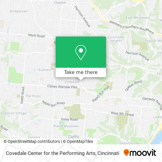 Mapa de Covedale Center for the Performing Arts