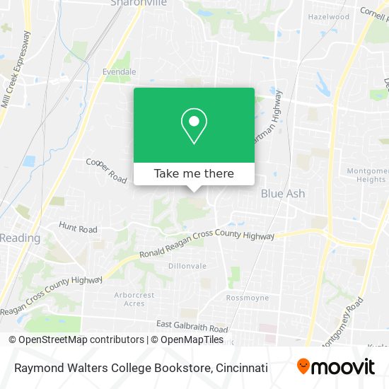 Raymond Walters College Bookstore map