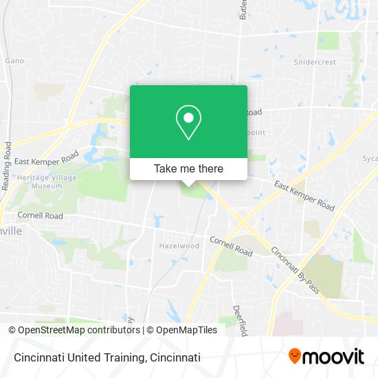 Mapa de Cincinnati United Training