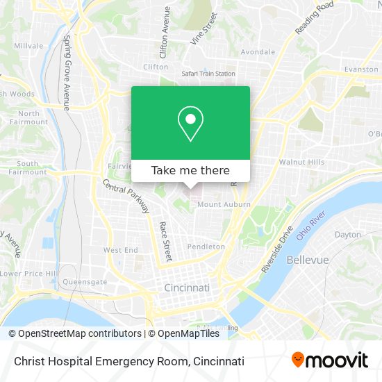 Christ Hospital Emergency Room map