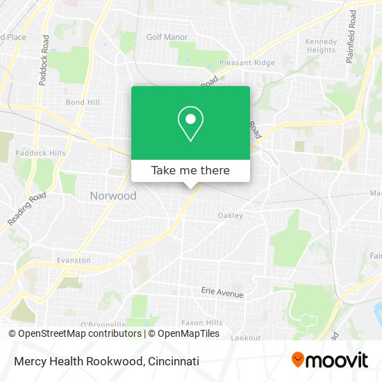 Mapa de Mercy Health Rookwood