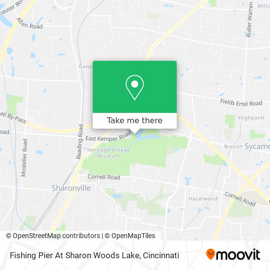 Mapa de Fishing Pier At Sharon Woods Lake