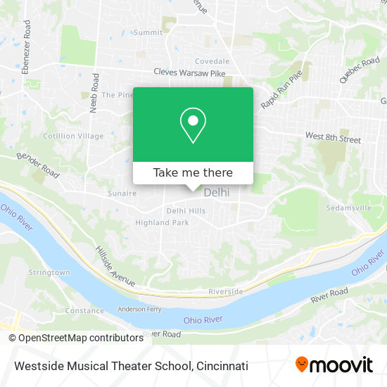 Westside Musical Theater School map