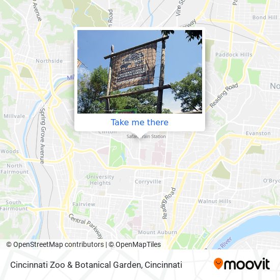 Mapa de Cincinnati Zoo & Botanical Garden