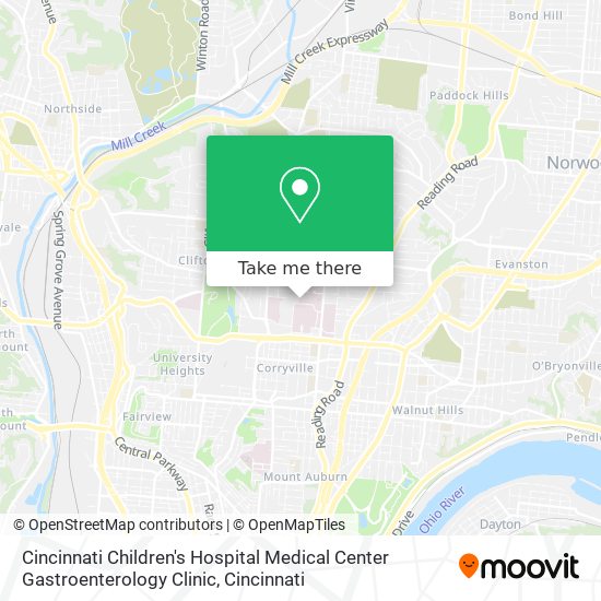 Cincinnati Children's Hospital Medical Center Gastroenterology Clinic map