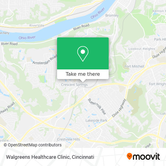 Mapa de Walgreens Healthcare Clinic