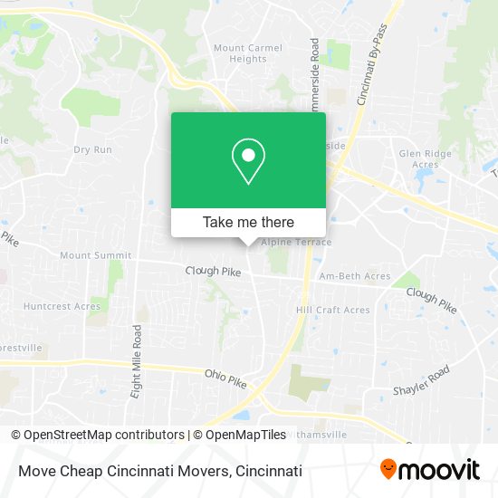 Mapa de Move Cheap Cincinnati Movers