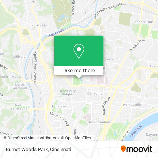 Burnet Woods Park map