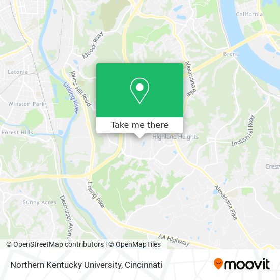 Northern Kentucky University map