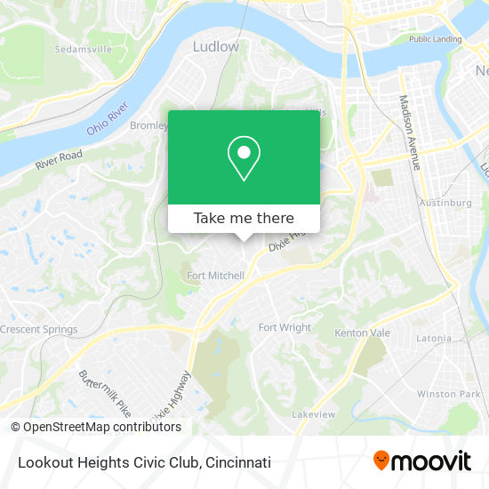 Lookout Heights  Civic Club map