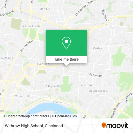 Withrow High School map