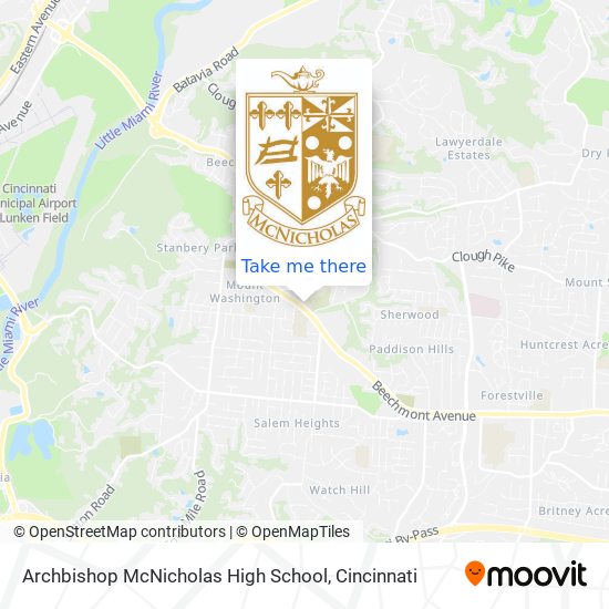 Mapa de Archbishop McNicholas High School