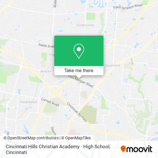 Mapa de Cincinnati Hills Christian Academy - High School