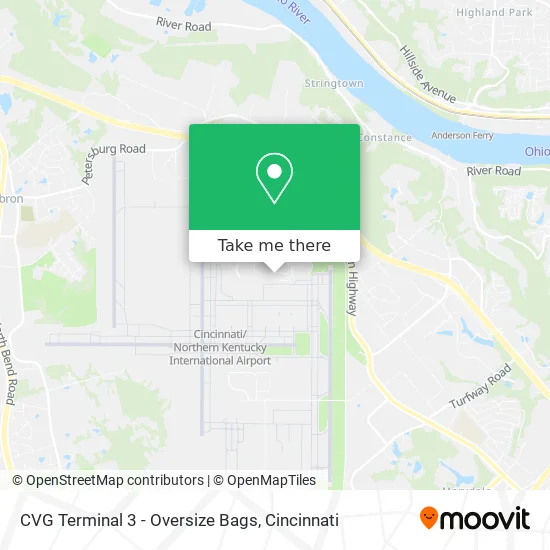 CVG Terminal 3 - Oversize Bags map