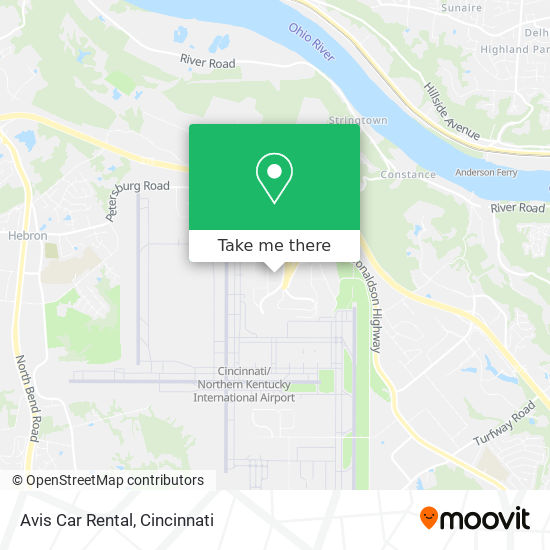 Avis Car Rental map