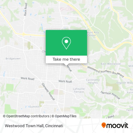 Westwood Town Hall map