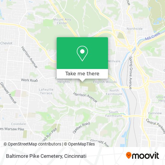 Baltimore Pike Cemetery map