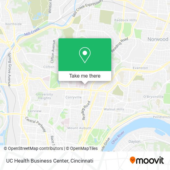 Mapa de UC Health Business Center