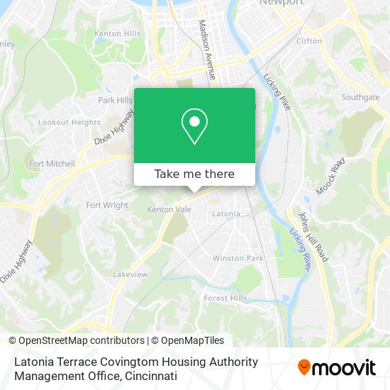Latonia Terrace Covingtom Housing Authority Management Office map