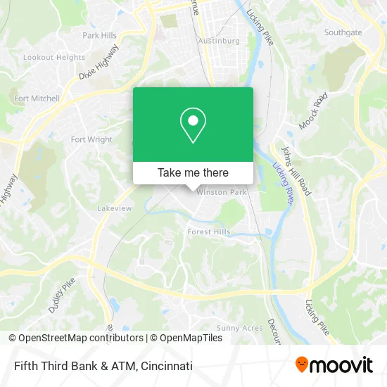 Fifth Third Bank & ATM map