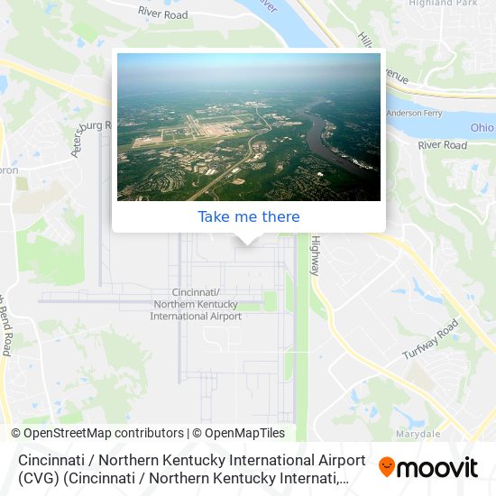 Mapa de Cincinnati / Northern Kentucky International Airport (CVG) (Cincinnati / Northern Kentucky Internati