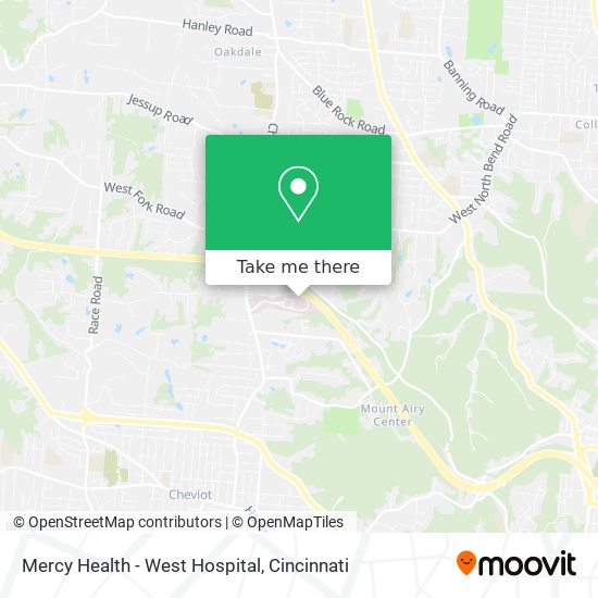 Mapa de Mercy Health - West Hospital