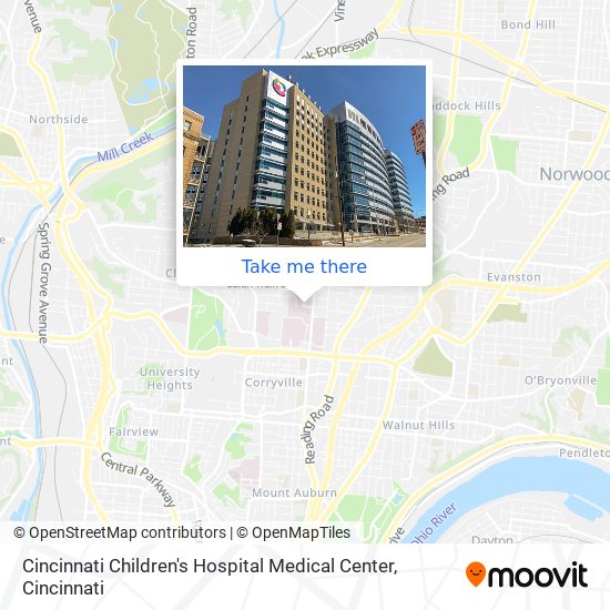 Cincinnati Children's Hospital Medical Center map