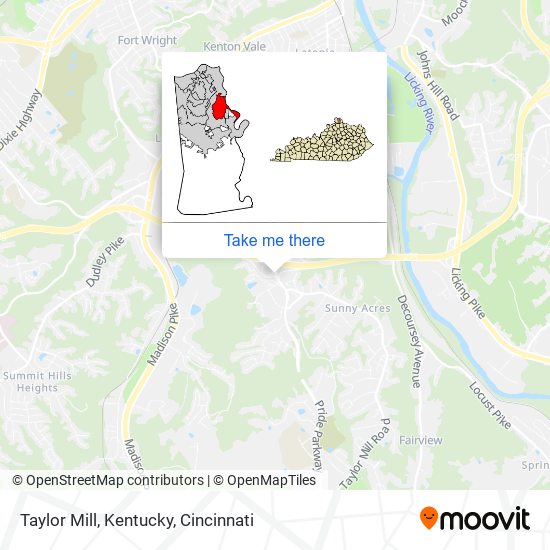 Taylor Mill, Kentucky map