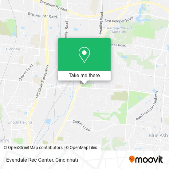 Evendale Rec Center map