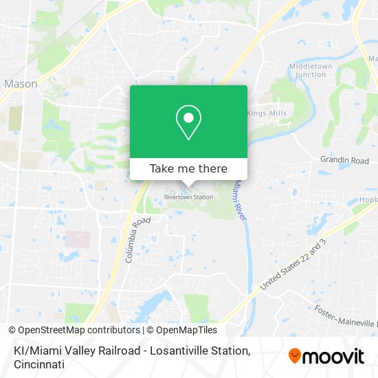KI / Miami Valley Railroad - Losantiville Station map