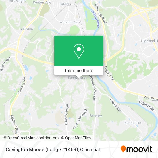 Mapa de Covington Moose (Lodge #1469)