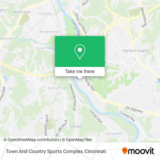 Town And Country Sports Complex map