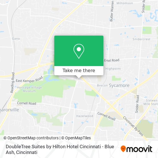 DoubleTree Suites by Hilton Hotel Cincinnati - Blue Ash map