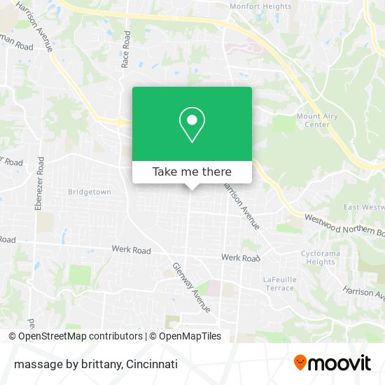 massage by brittany map