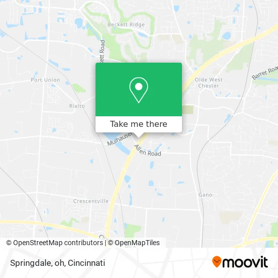 Springdale, oh map