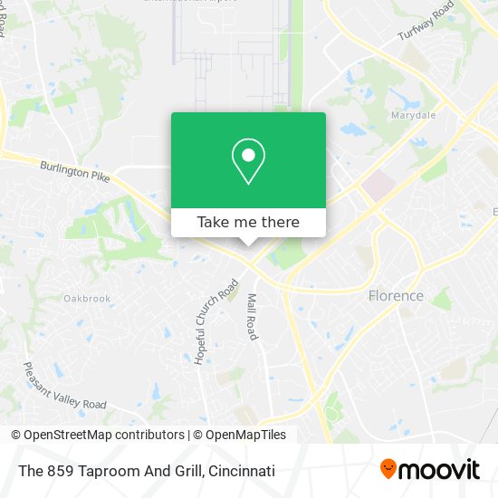 The 859 Taproom And Grill map