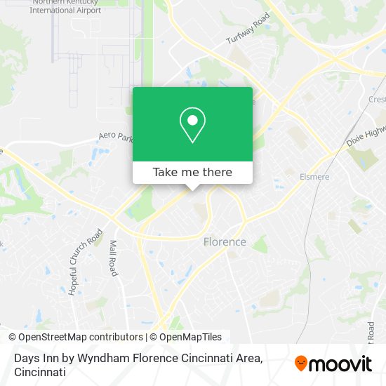Mapa de Days Inn by Wyndham Florence Cincinnati Area