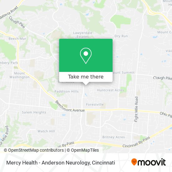 Mercy Health - Anderson Neurology map