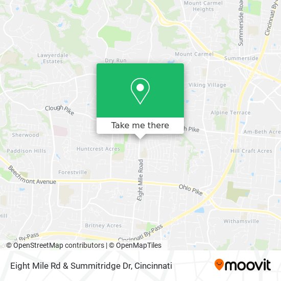 Eight Mile Rd & Summitridge Dr map