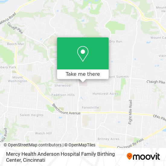 Mercy Health Anderson Hospital Family Birthing Center map