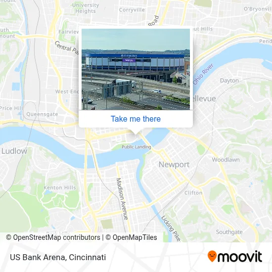 US Bank Arena map