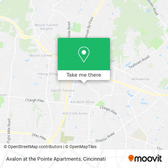 Avalon at the Pointe Apartments map