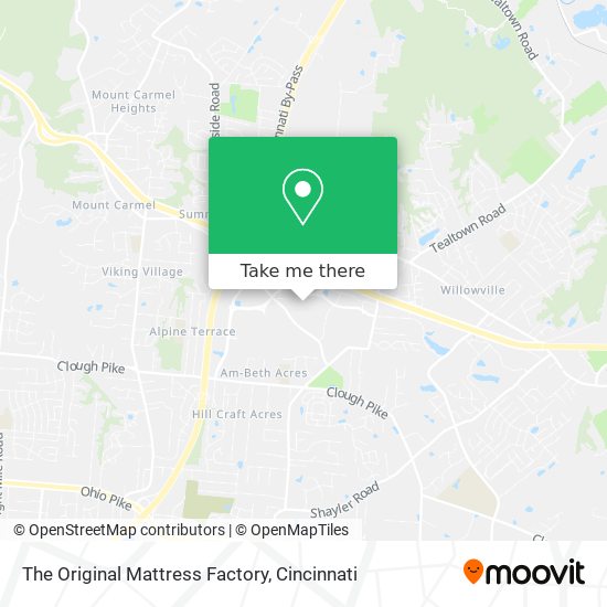 The Original Mattress Factory map