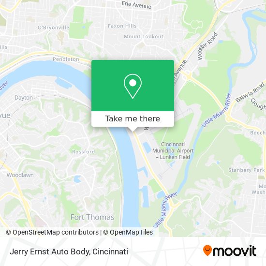 Jerry Ernst Auto Body map